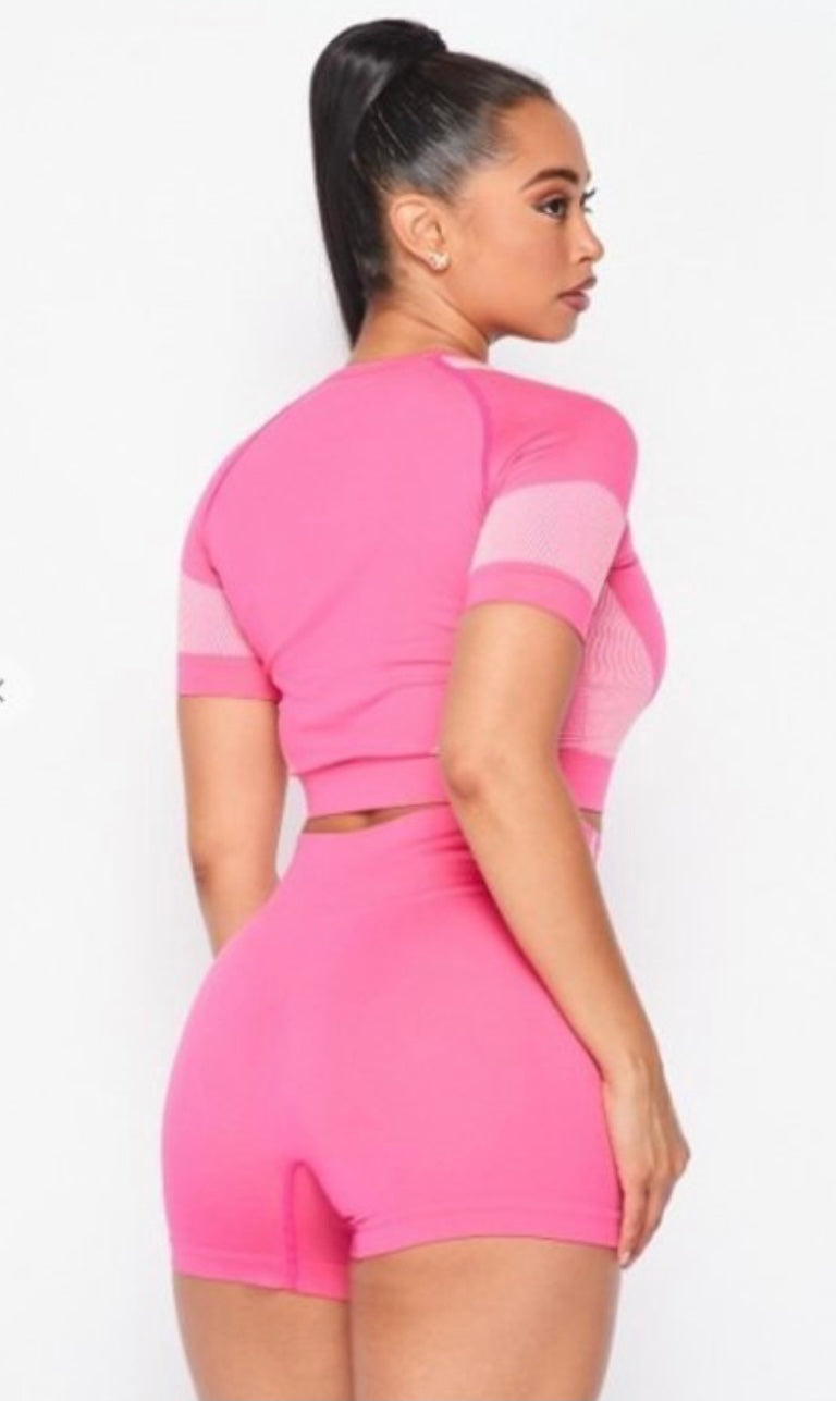 Womens 2 piece atheletic short combo