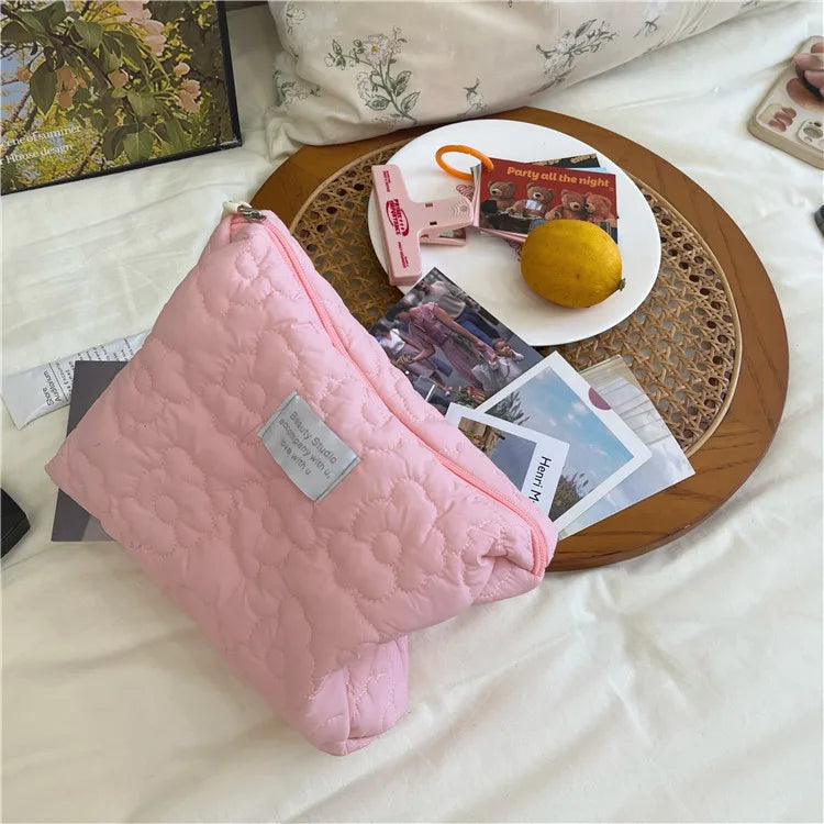 New Flower Pattern Women's Makeup Bag, Toiletries, Cosmetic Organizer