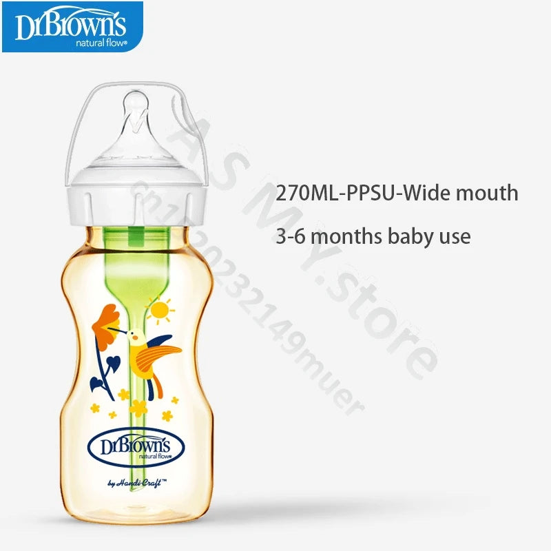 Dr. Brown's newborn PPSU / anti-colic / wide mouth / baby bottle / anti-drop 150ML，270ML baby bottle