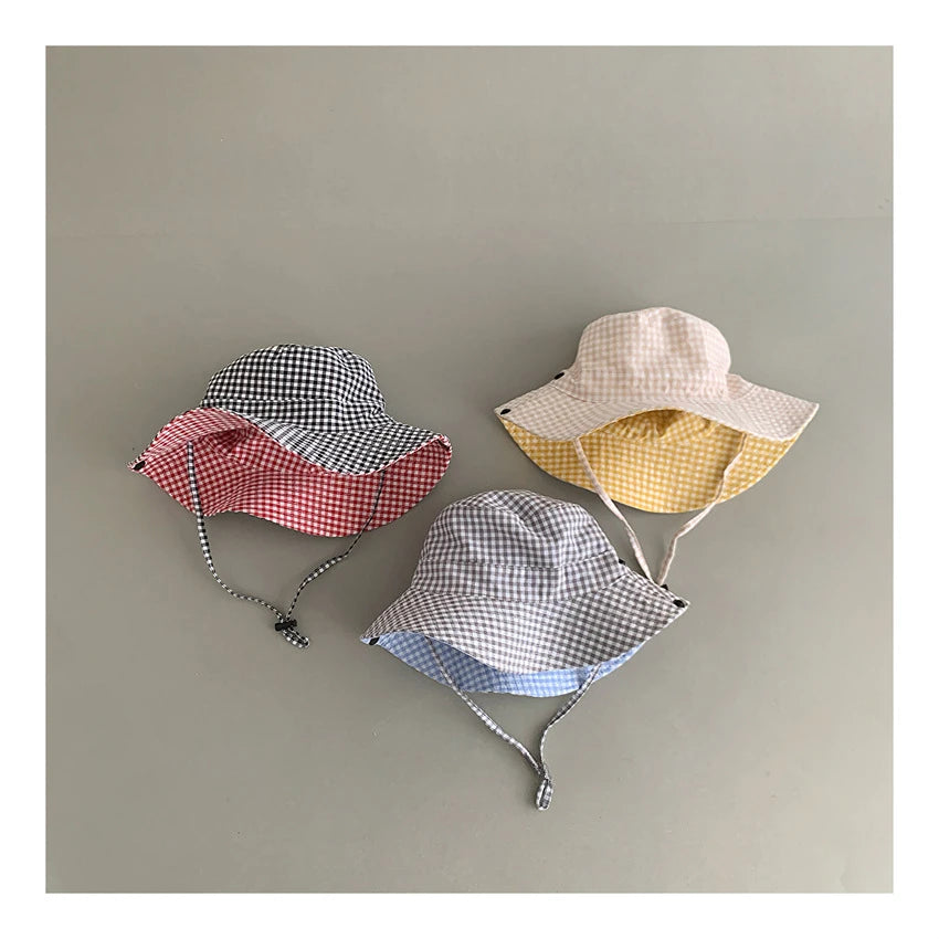 Personalized Candy Color Reversible Spring Autumn Baby Hat Boy Girl Cotton Kid Sun Hat Outdoor Summer Child Cap Custom Baby Name