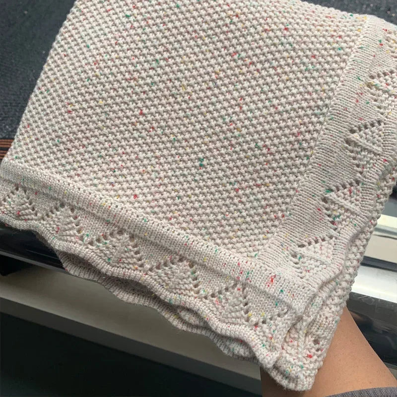 Knitted Baby Blanket Newborn Bedding Comforter Cotton Swadlle for New Born Babies Accessories Stroller Blanket Receive Bed Cover