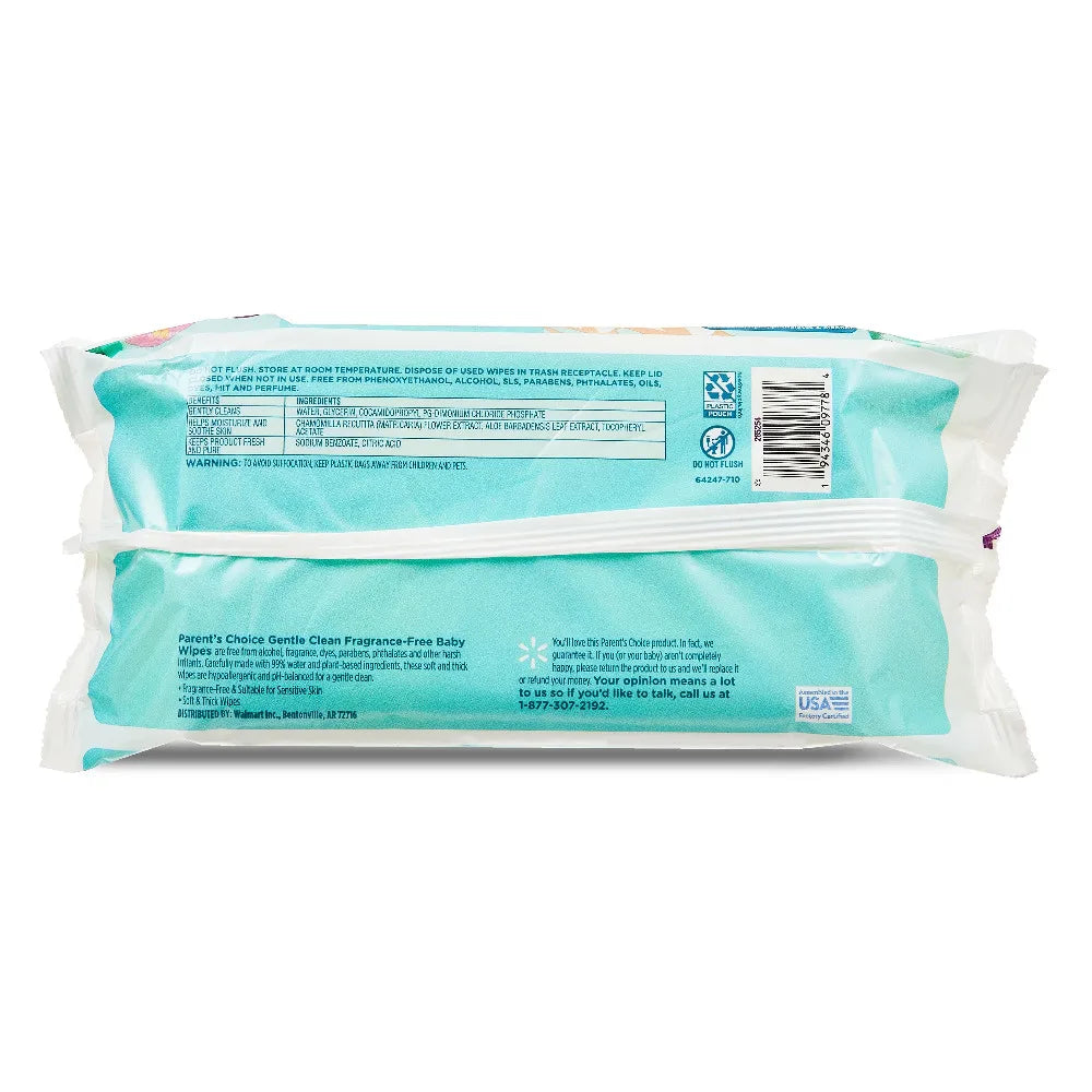 Parent's Choice Fragrance Free Baby Wipes, 900 Count (Select for More Options)