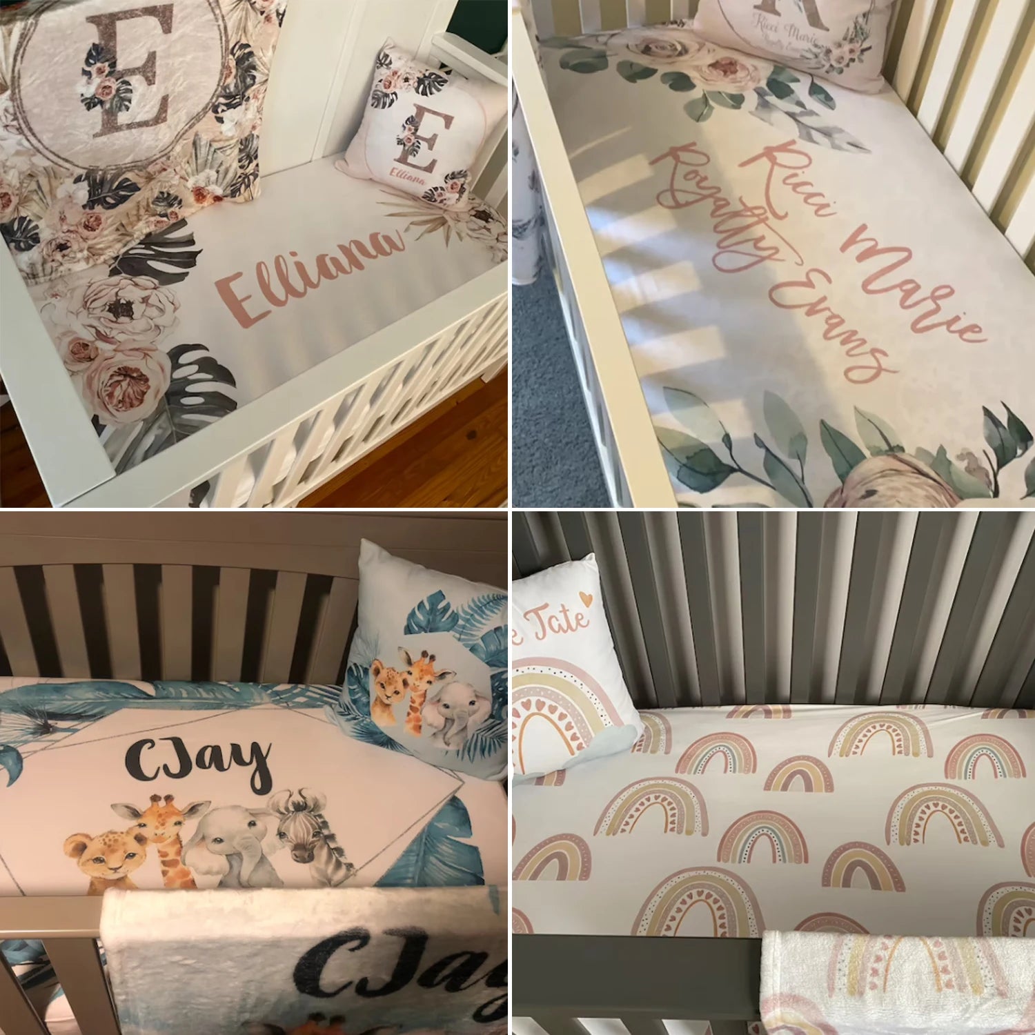LVYZIHO Custom Name / Image Baby Crib Bedding Set, Your Image Here Bedding Set