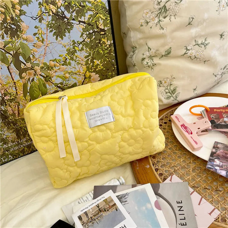 New Flower Pattern Women's Makeup Bag, Toiletries, Cosmetic Organizer