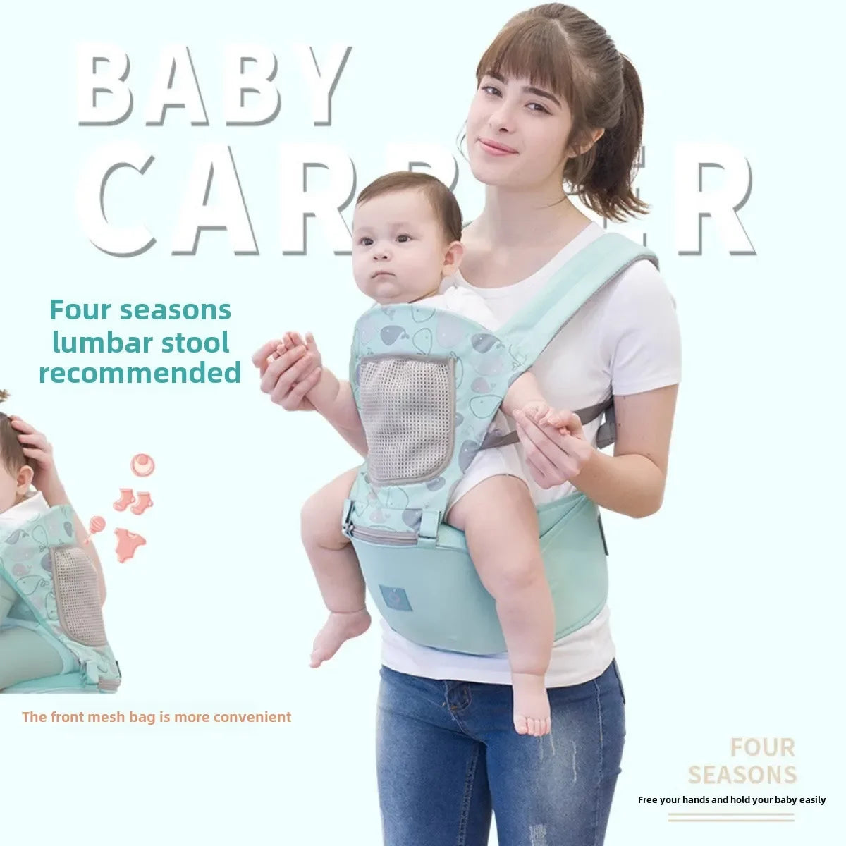 4 in 1 Baby Carrier Wrap Infant Sling Baby Kangaroo Pouch Baby Carriers Babies Bag Bebe Accessories Toddler Backpack Bebes Bags