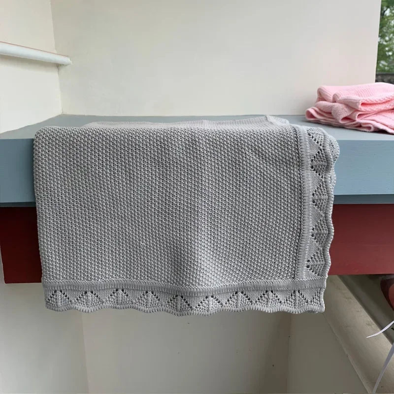 Knitted Baby Blanket Newborn Bedding Comforter Cotton Swadlle for New Born Babies Accessories Stroller Blanket Receive Bed Cover