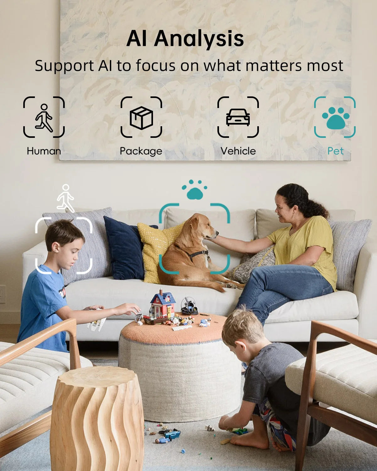 ZUMIMALL APP Wired security Camera, 5G/2.4G WiFi Baby/Pet Monitor Motion/Noise/Crying Detection & Two-Way Talk: