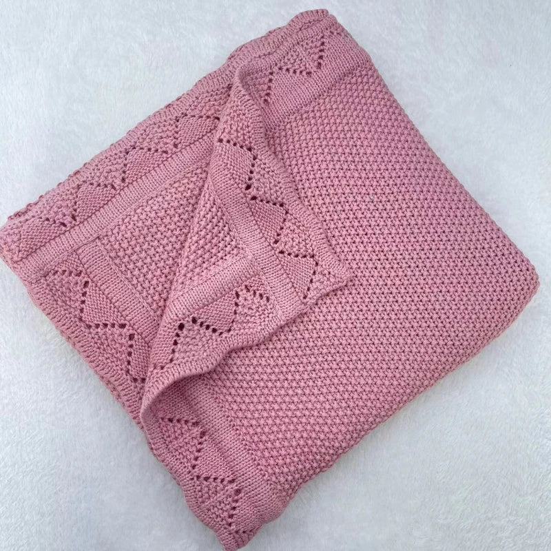 Knitted Baby Blanket Newborn Bedding Comforter Cotton Swadlle for New Born Babies Accessories Stroller Blanket Receive Bed Cover