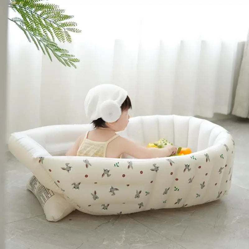 2025Original New Product: Daisy Bathtub, Children's Comes with Inflatable Bathtub, Newborn Bear Bathtub, Travel specific Bathtub