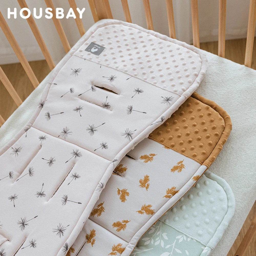 Stroller Cushion & Seat Belt Cover 2Pcs/Set Universal Baby Pram Seat Pad Soft Kids Pushchair Car Mat Stroller Accessories