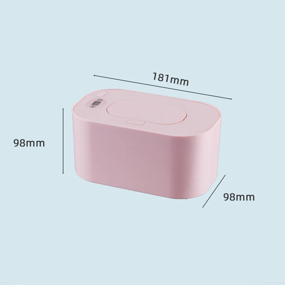 Baby Wet Wipe Heater Smart Temperature Adjustable Wet Towel Napkin Dispenser Heating Box Portable USB Charge Baby Wipes Warmer