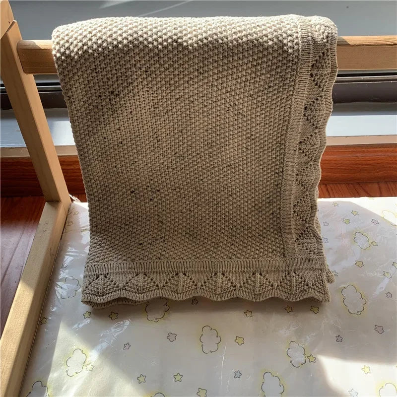 Knitted Baby Blanket Newborn Bedding Comforter Cotton Swadlle for New Born Babies Accessories Stroller Blanket Receive Bed Cover