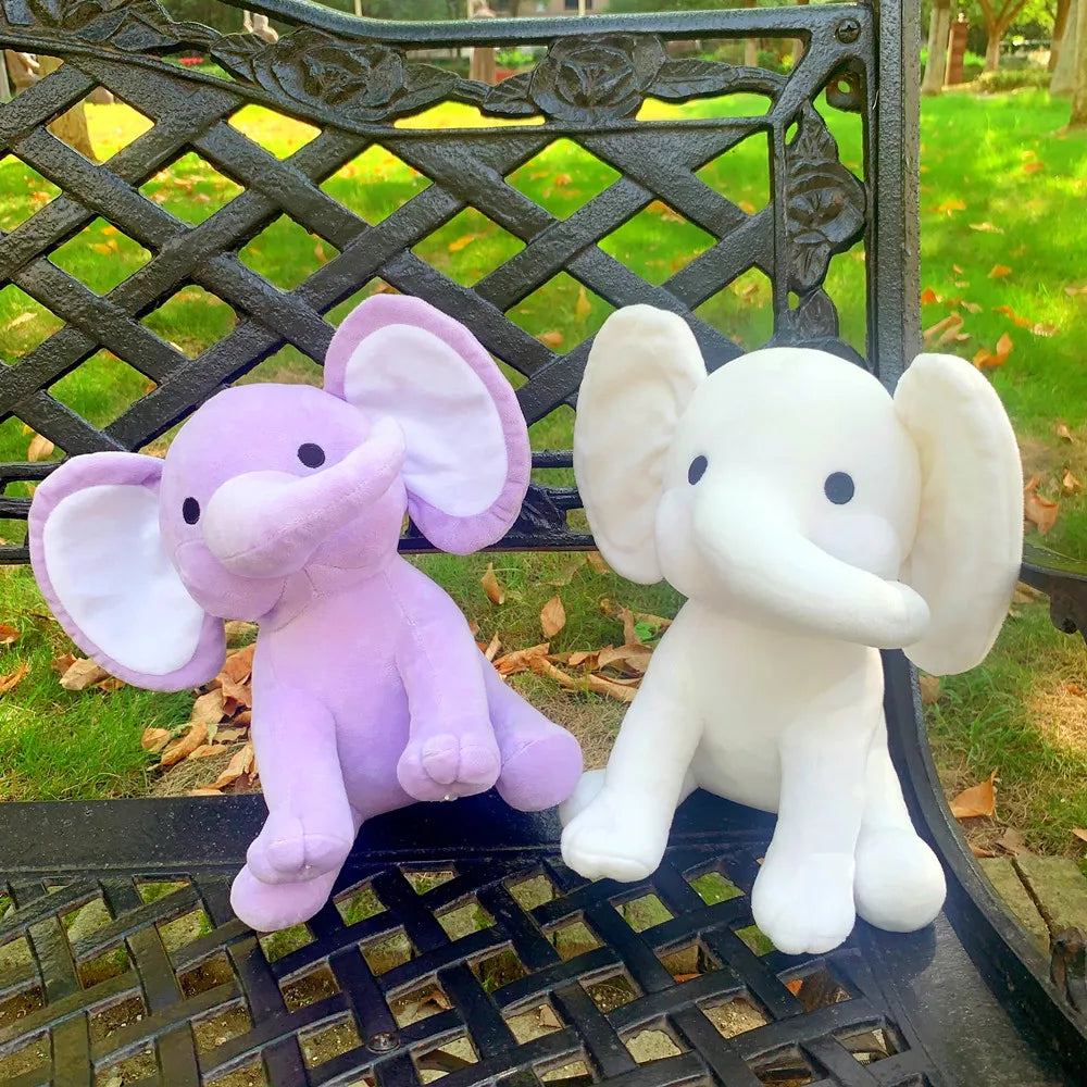 Elephant Plush Toys Kawaii Baby Toy Stuffed Animal Doll For Kids White Elephant Toys Cartoon For Girls Cute Toys For Wedding