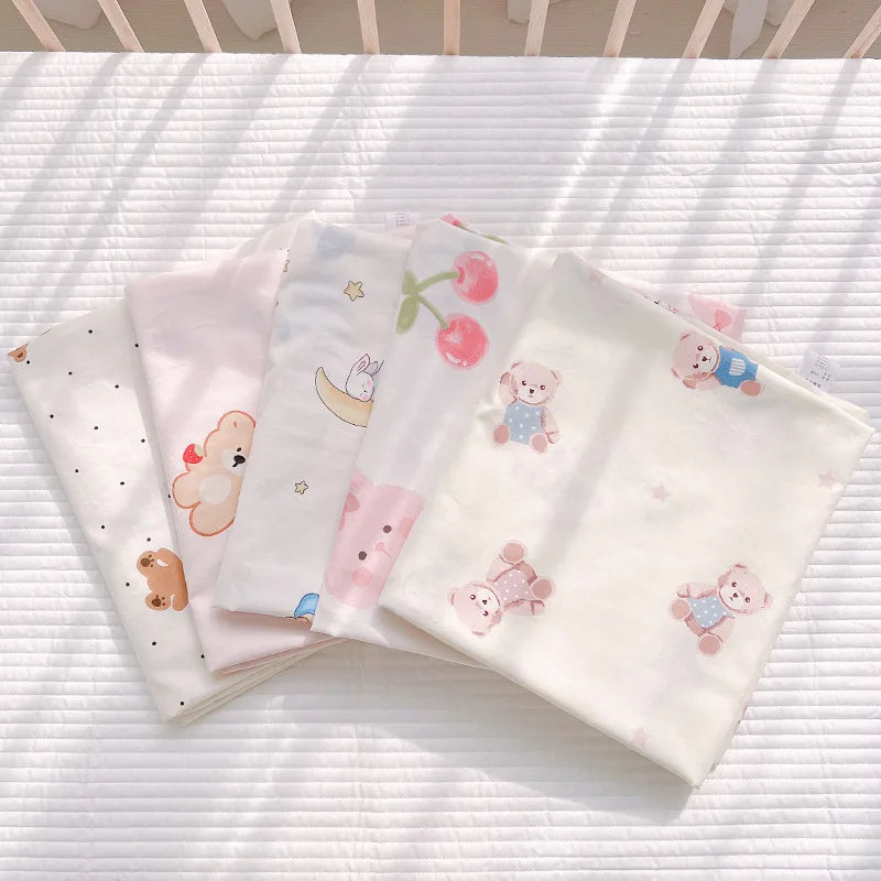 Cute Cartoon Newborn Baby Cot Duvet Cover Case Infant Toddlers Cotton Quilt Cover Duvet Case Children Beddings Set DF20