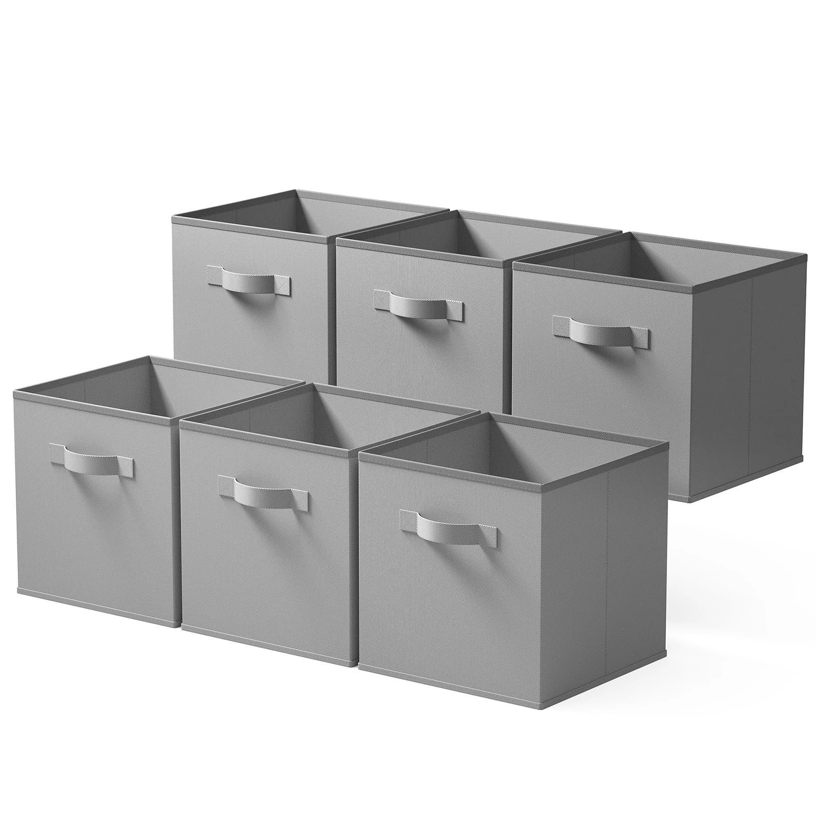 Fabric Storage Cubes,Toy Bin,Colored Storage Cube Organizer Bins,Collapsible Storage Baskets for Clothes,Books,Toys,6-Pack