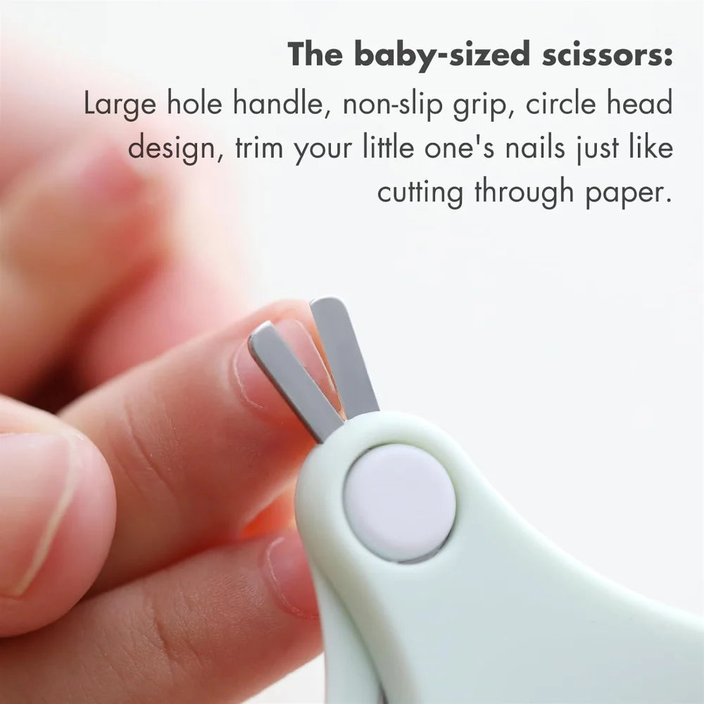 Baby Nail Kit, 4-in-1 Baby Nail Care Set with Cute Case, Newborn Nail Clippers, Scissors & Tweezers, Baby Essential Care Tools