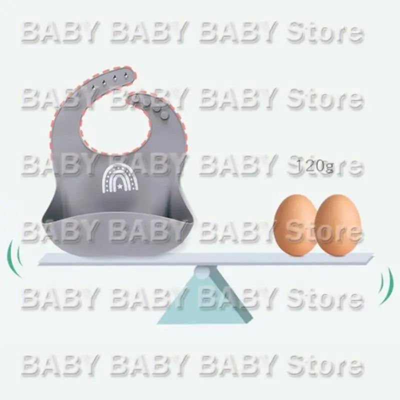 Q81A 2 Pcs Baby Silicone Waterproof Bibs Newborn Boys Girls Saliva Towel