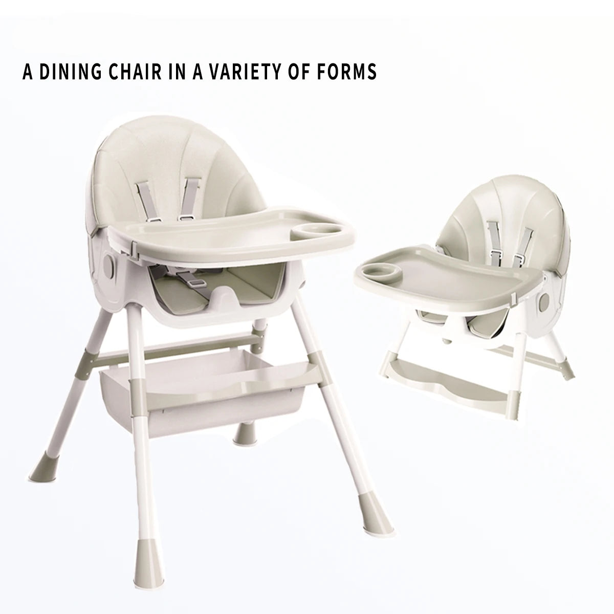 1pc Children's Dining High Chair, Foldable Dining Chair, Detachable Dining Plate, Portable Children's Chair