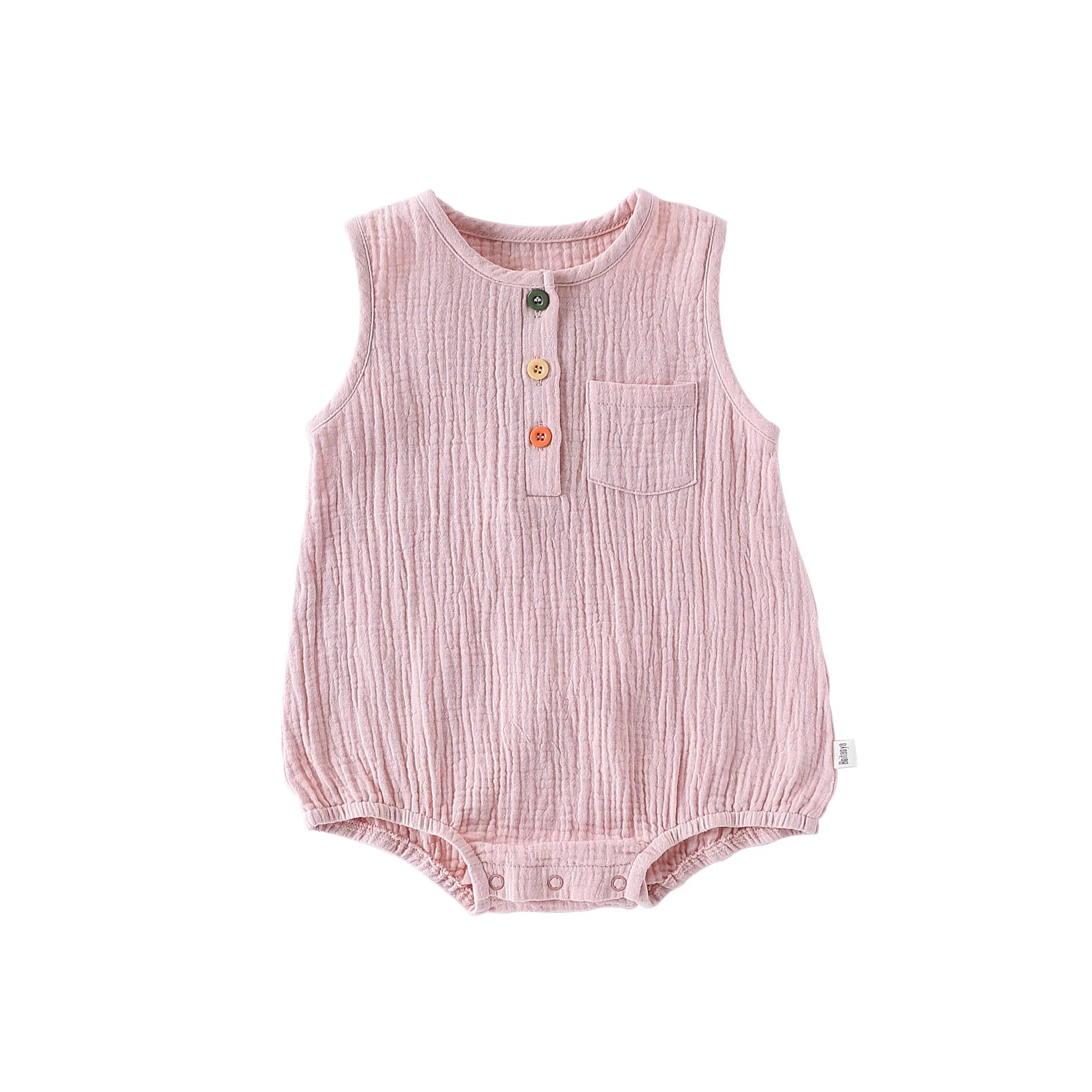 Baby Boy Girl Bodysuit Sleeveless Cotton Linen Romper Newborn Jumpsuit One Piece Baby Clothes/Outfits 0-24 Months