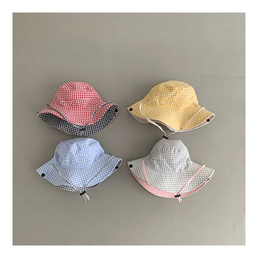 Personalized Candy Color Reversible Spring Autumn Baby Hat Boy Girl Cotton Kid Sun Hat Outdoor Summer Child Cap Custom Baby Name