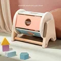 Montessori Wooden Multifunction Toys Color Spinning Coin Box Wooden Toys Children Puzzle Sensory Early Education Game Toys Gift