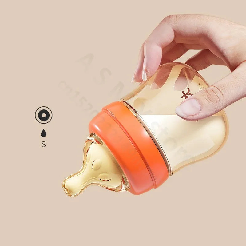 Newborn Feeding Bottle/ Baby PPSU Anti-fall Milk Bottle/ Anti-Colic Feeding Bottle/ Silicone nipple 90ML 0-3 months