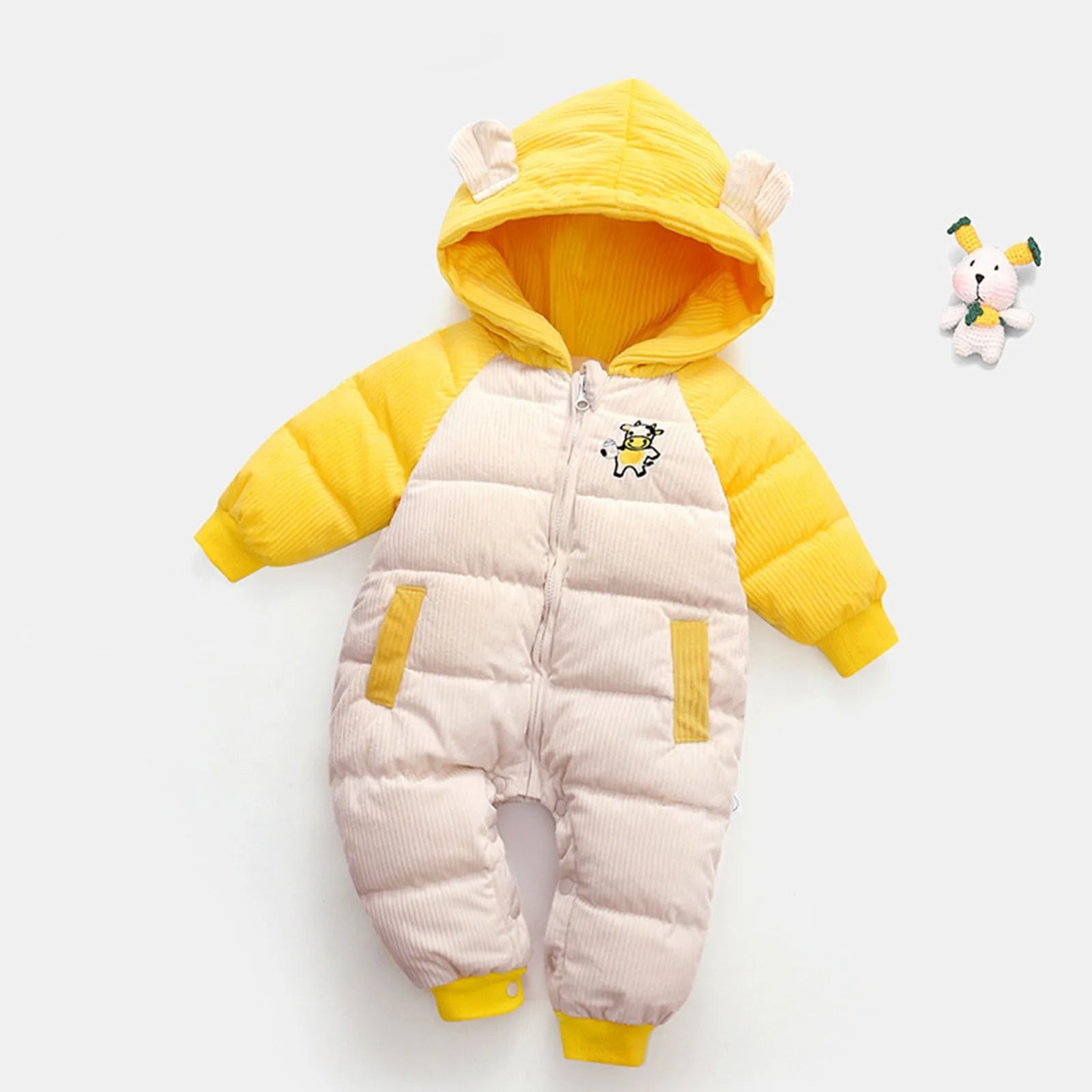 3months Baby Girl Clothes Infant Baby Girls Boys Warm Hooded Snowsuit Jumpsuit Down Coat Romper Padded Preemie Baby Girl Romper