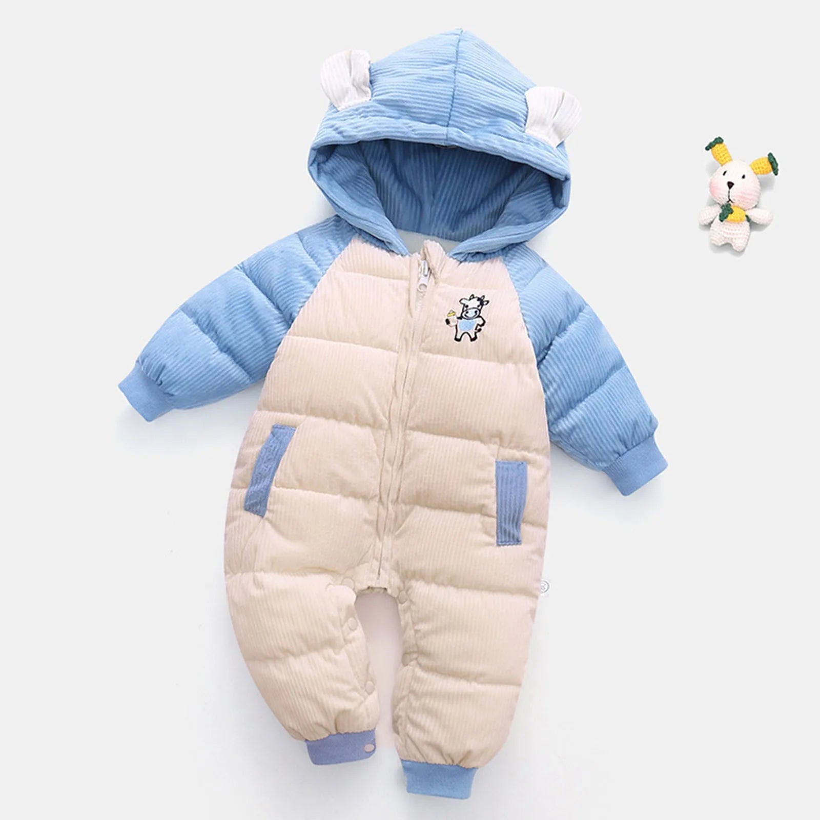 3months Baby Girl Clothes Infant Baby Girls Boys Warm Hooded Snowsuit Jumpsuit Down Coat Romper Padded Preemie Baby Girl Romper