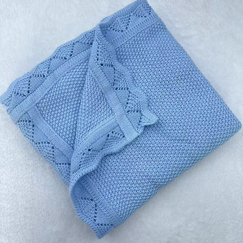 Knitted Baby Blanket Newborn Bedding Comforter Cotton Swadlle for New Born Babies Accessories Stroller Blanket Receive Bed Cover