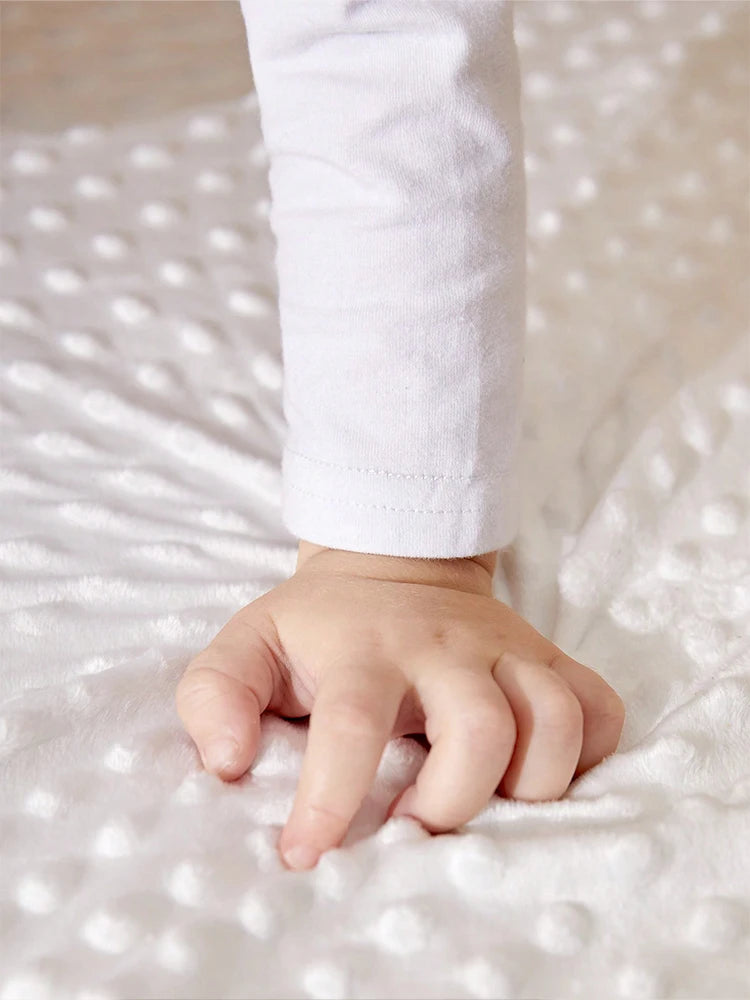 1PC Solid Color Dotted Flannel Crib Sheet Crib Mattress Children's Bed Cover For Newborn Bassinet Cradle Sheet Beding