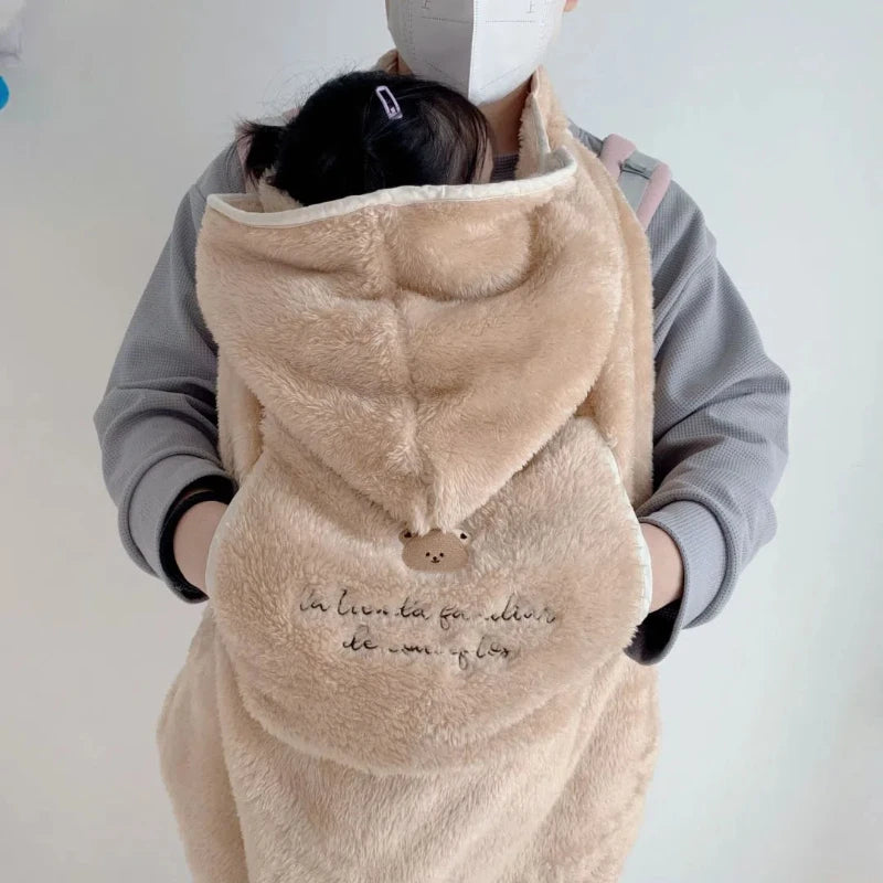Soft Baby Blanket Cartoon Coral Fleece Embroidered Swaddling Winter Warm Comforter Baby Stroller Cover Infant Cloak Nap Blankets