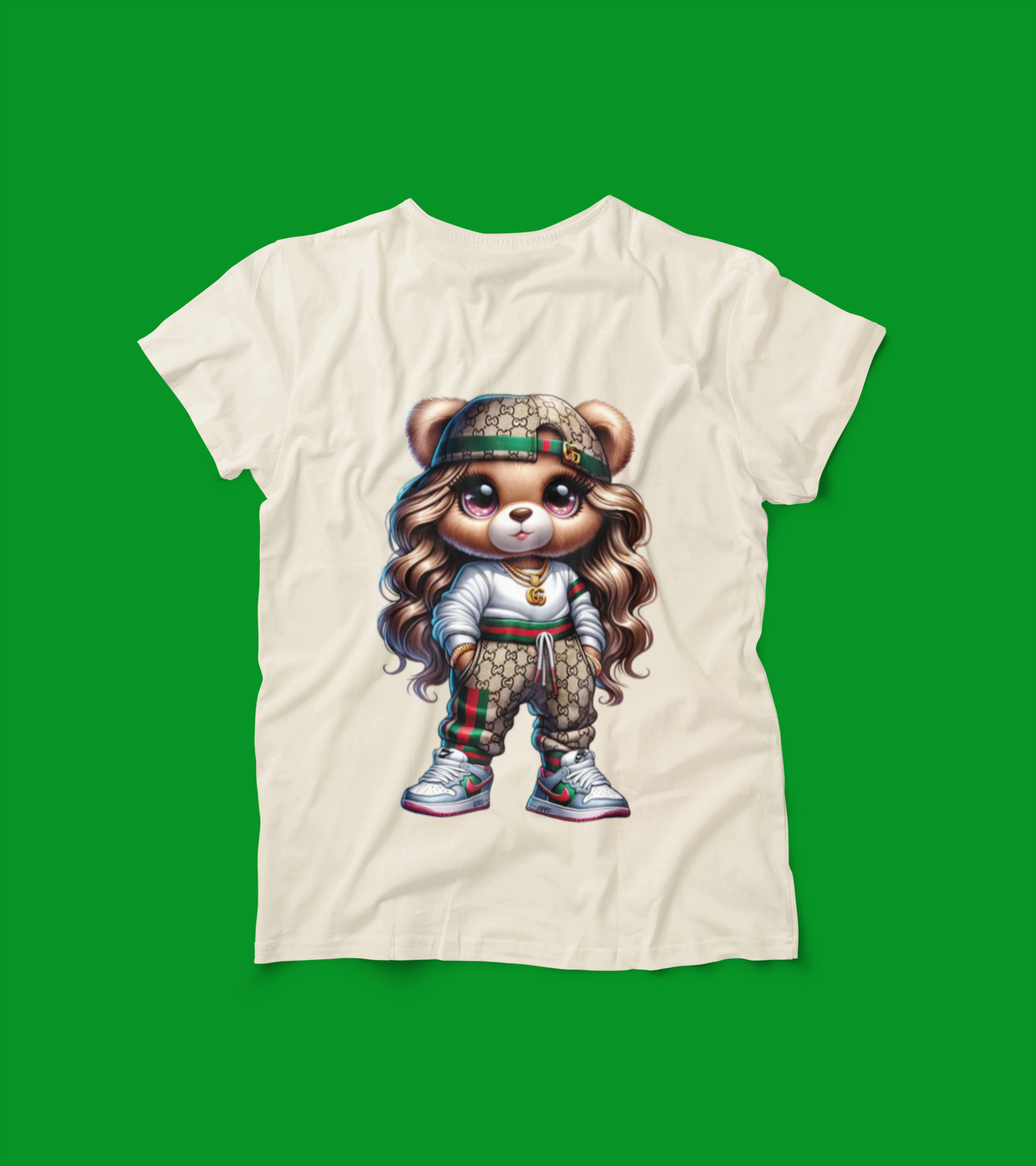 Bougie Bear Graphic Tee – Drippy Luxury Streetwear-Inspired Shirt – Cute Cartoon Swag T-Shirt for Trendy Kids & Adults