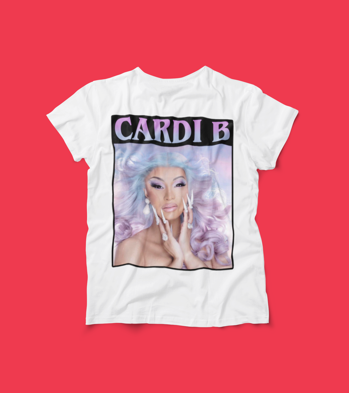 Cardi B Graphic T-Shirt – Diva Style Rap Icon Tee – Bold Pink Fan Shirt – Hip Hop Fashion Statement Top – Streetwear Inspired