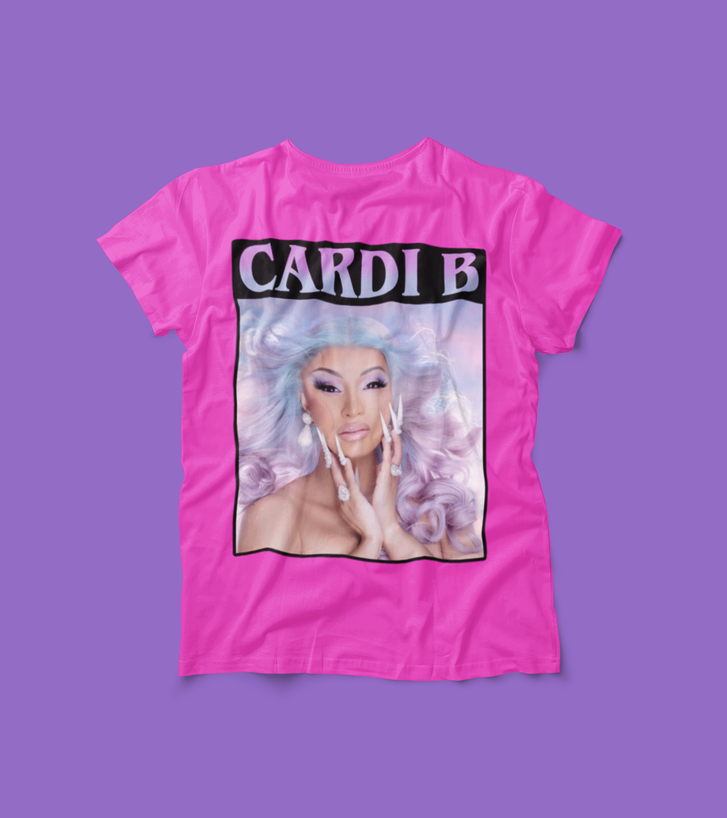 Cardi B Graphic T-Shirt – Diva Style Rap Icon Tee – Bold Pink Fan Shirt – Hip Hop Fashion Statement Top – Streetwear Inspired