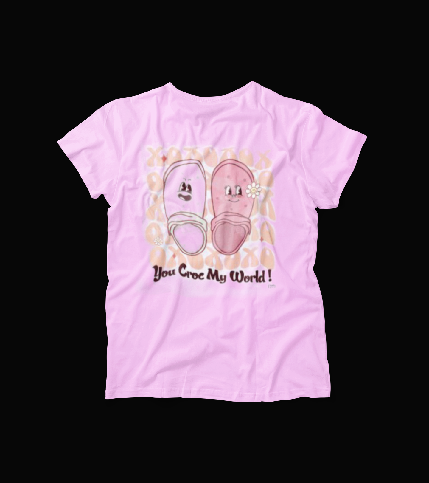 You Croc My World T-Shirt – Funny Couple Croc Shoe Graphic Tee – Cute Love Pun Valentine Shirt – Casual Gift Tee