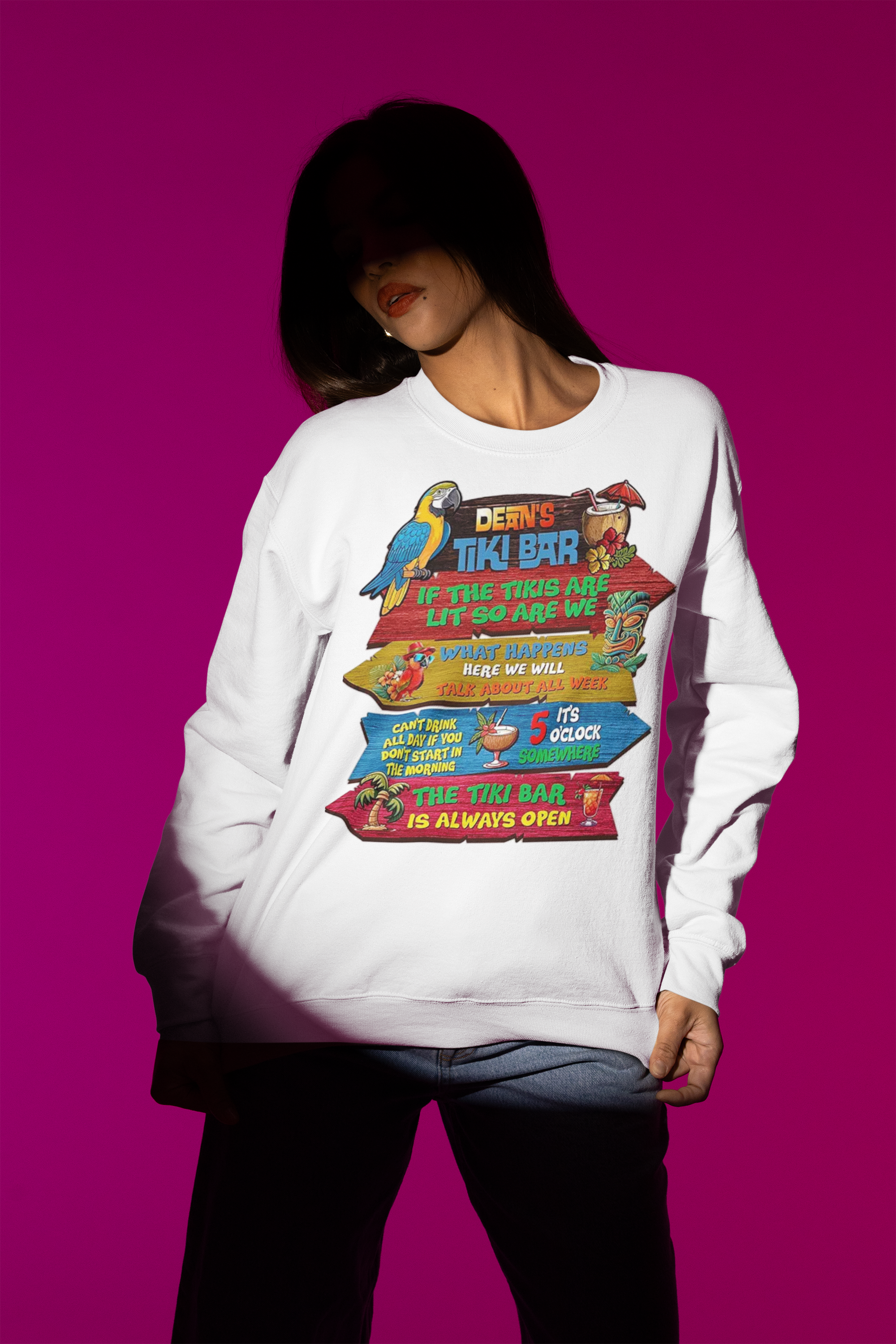 Tiki Bar T-Shirt – Funny Tropical Drinking Tee – Parrot Party Shirt for Summer – It's 5 O’Clock Somewhere Graphic Tee