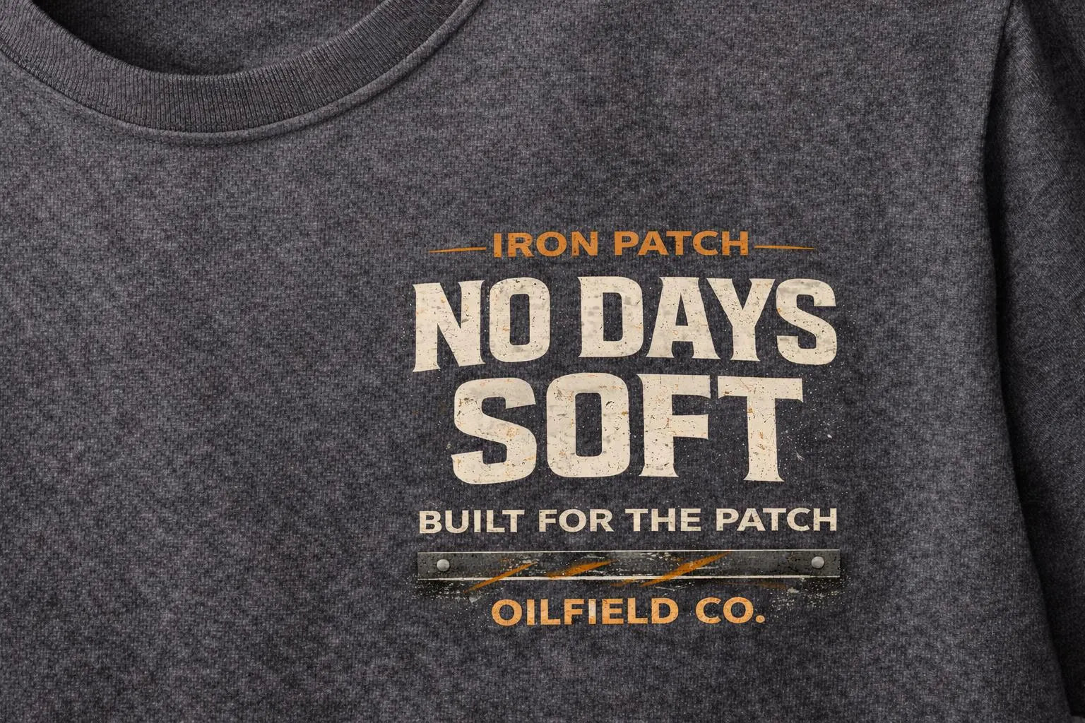 No Days Soft Oilfield T-Shirt – Iron Patch Co Work Tee – Heavy Duty Gildan Shirt
