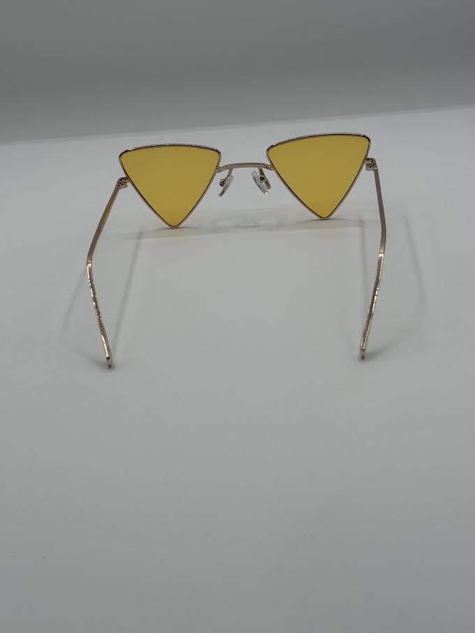 Metal Frame yellow lens designer feel sunglasses