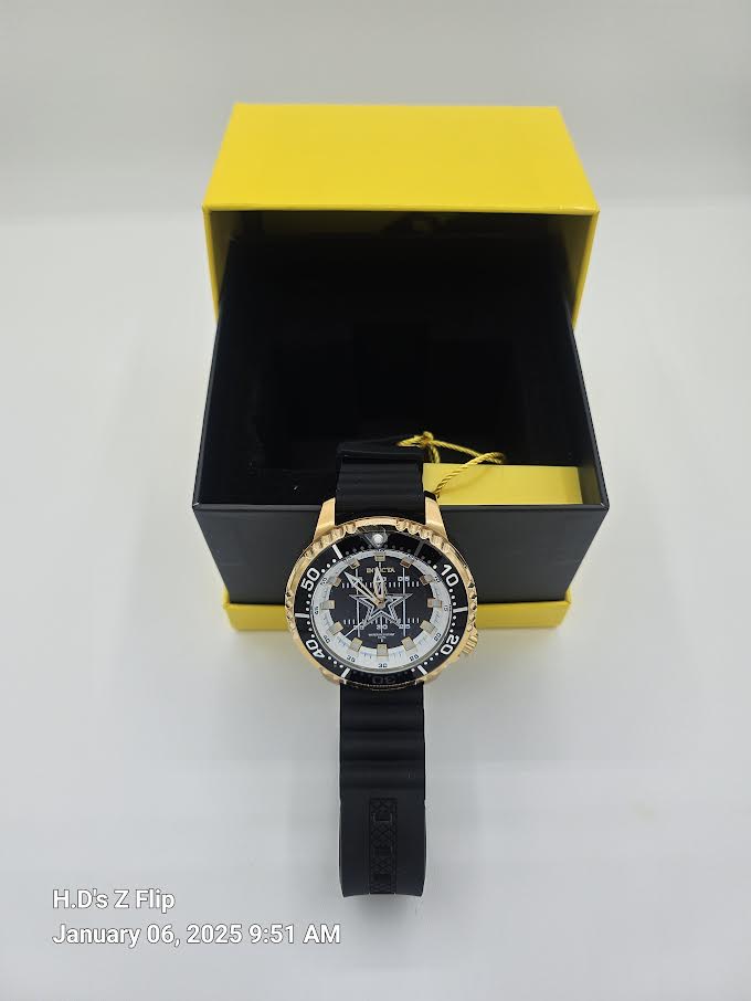 Invicta NFL Dallas Cowboys Men's Watch - 45mm, Black
